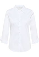 Satin Shirt Bluse in weiß unifarben