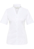 Satin Shirt Bluse in weiß unifarben