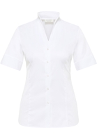 Satin Shirt Bluse in weiß unifarben