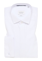 SLIM FIT Cover Shirt in weiß unifarben