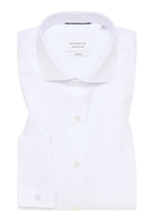 SLIM FIT Cover Shirt in weiß unifarben