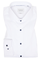 SLIM FIT Cover Shirt in weiß unifarben
