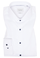 SLIM FIT Cover Shirt in weiß unifarben