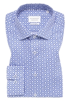 SLIM FIT Hemd in blau bedruckt