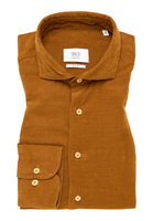 SLIM FIT Hemd in camel unifarben
