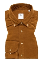 SLIM FIT Hemd in camel unifarben
