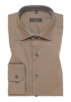 SLIM FIT Hemd in walnut unifarben