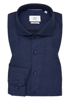 SLIM FIT Linen Shirt in midnight unifarben
