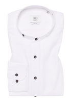 SLIM FIT Linen Shirt in weiß unifarben