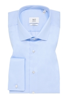 SLIM FIT Luxury Shirt in hellblau unifarben