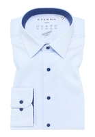 SLIM FIT Performance Shirt in hellblau unifarben