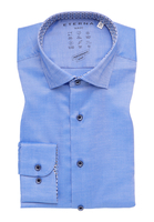 SLIM FIT Performance Shirt in royal blau strukturiert
