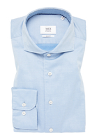 SLIM FIT Soft Luxury Shirt in hellblau unifarben