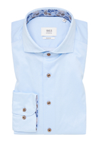 SLIM FIT Soft Luxury Shirt in hellblau unifarben