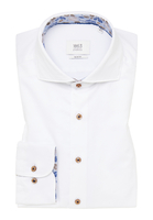 SLIM FIT Soft Luxury Shirt in weiß unifarben