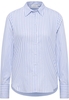 Soft Luxury Shirt Bluse in hellblau gestreift