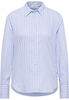 Soft Luxury Shirt Bluse in hellblau gestreift