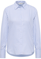 Soft Luxury Shirt Bluse in hellblau gestreift