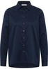 Soft Luxury Shirt Bluse in navy unifarben