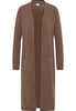 Strick Cardigan in dunkelbraun unifarben