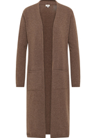 Strick Cardigan in dunkelbraun unifarben