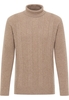 Strick Pullover in beige unifarben