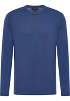Strick Pullover in blau unifarben