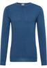 Strick Pullover in blau unifarben