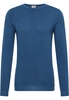 Strick Pullover in blau unifarben