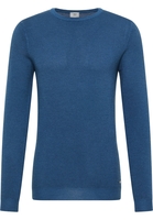 Strick Pullover in blau unifarben
