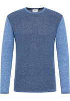 Strick Pullover in denim strukturiert