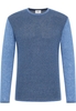 Strick Pullover in denim strukturiert