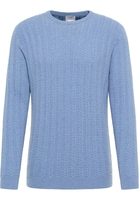 Strick Pullover in denim unifarben