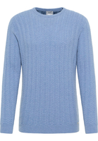 Strick Pullover in denim unifarben