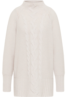 Strick Pullover in elfenbein unifarben