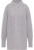 Strick Pullover in grau unifarben