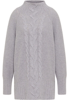 Strick Pullover in grau unifarben