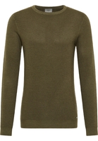 Strick Pullover in grün unifarben