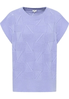 Strick Pullover in himmelblau unifarben