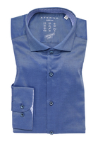 SUPER SLIM Performance Shirt in blau strukturiert