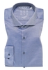 SUPER SLIM Performance Shirt in weiß/navy strukturiert