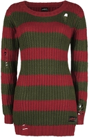 A Nightmare On Elm Street - Freddy - Gebreide trui - Vrouwen - rood groen