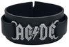 AC/DC - AC/DC Logo - Lederen armband - Mannen - zwart