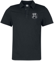 AC/DC - Amplified Collection - Washed Slub - Poloshirt - Mannen - zwart