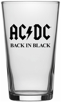 AC/DC - Back in Black - Bierglas - Unisex - transparant