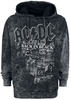 AC/DC - Back in Black - Trui met capuchon - Mannen - grijs zwart