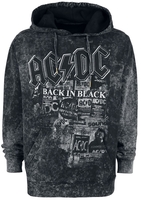 AC/DC - Back in Black - Trui met capuchon - Mannen - grijs zwart