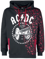 AC/DC - EMP Signature Collection - Trui met capuchon - Mannen - zwart rood