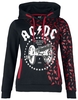 AC/DC - EMP Signature Collection - Trui met capuchon - Vrouwen - zwart rood
