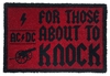 AC/DC - For those about to knock - Deurmat - Unisex - rood zwart